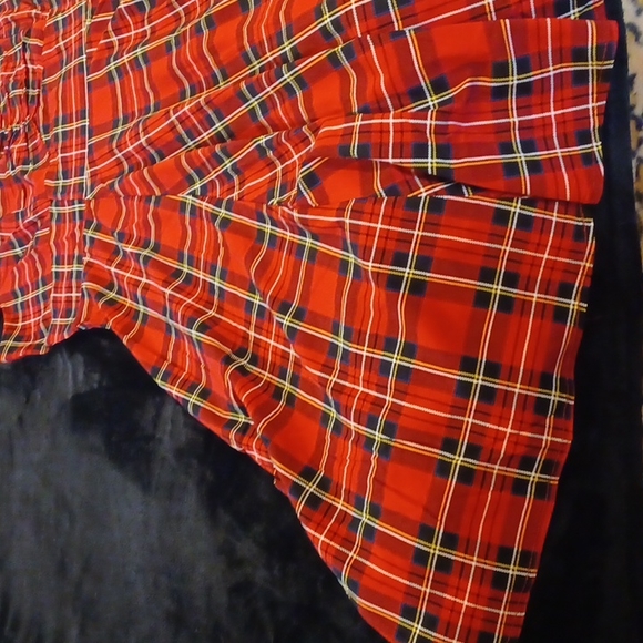 NWT 2x Tartan retro sweetheart dress with pockets red tartan. - Picture 5 of 12
